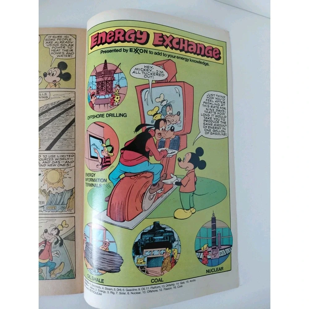 Vintage 1985 Comic Book Disney World‎ Epcot Mickey Goofy University Energy Exxon